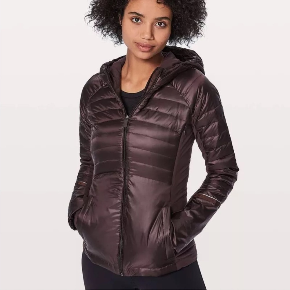 Lululemon Down For A Run Jacket II Black Cherry Fall Winter Coat size 4